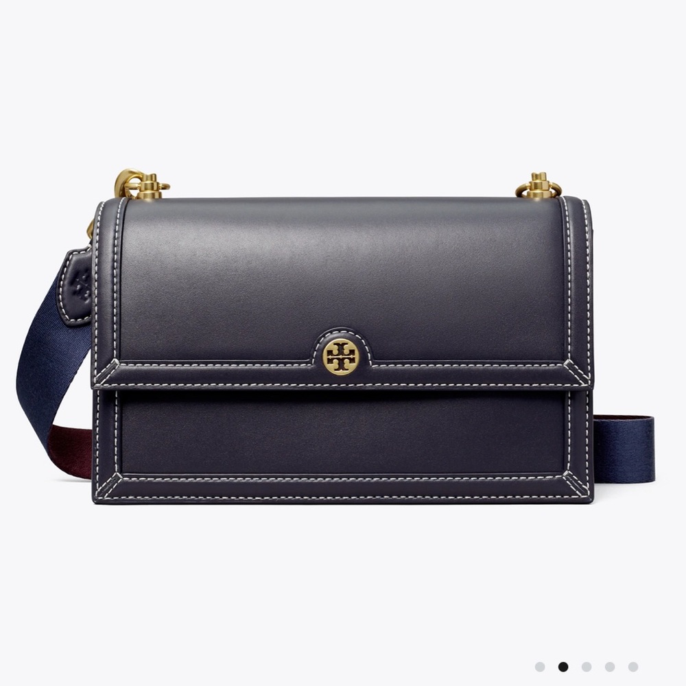 Tory Burch T MONOGRAM LEATHER SHOULDER BAG